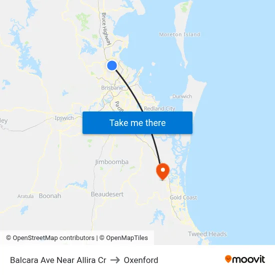 Balcara Ave Near Allira Cr to Oxenford map