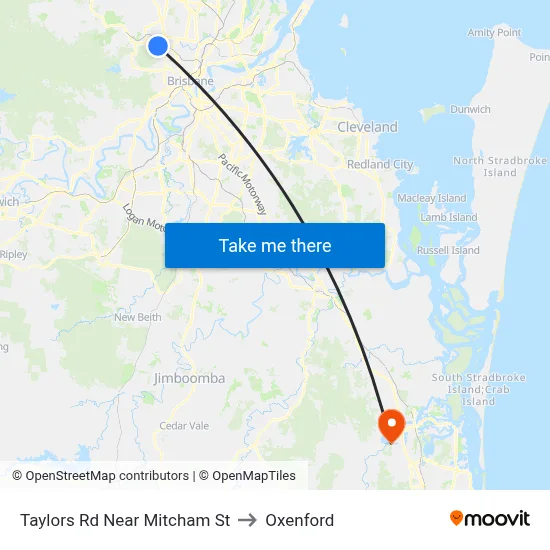 Taylors Rd Near Mitcham St to Oxenford map