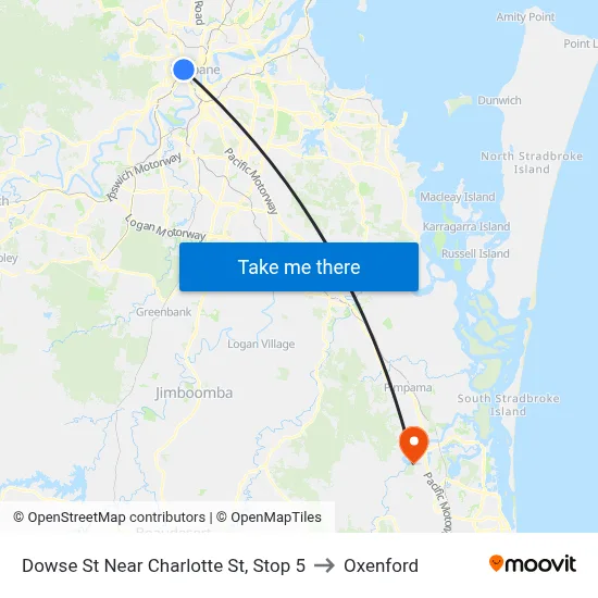 Dowse St Near Charlotte St, Stop 5 to Oxenford map