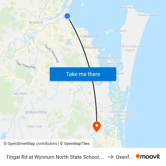 Tingal Rd at Wynnum North State School, Stop 10/5 to Oxenford map