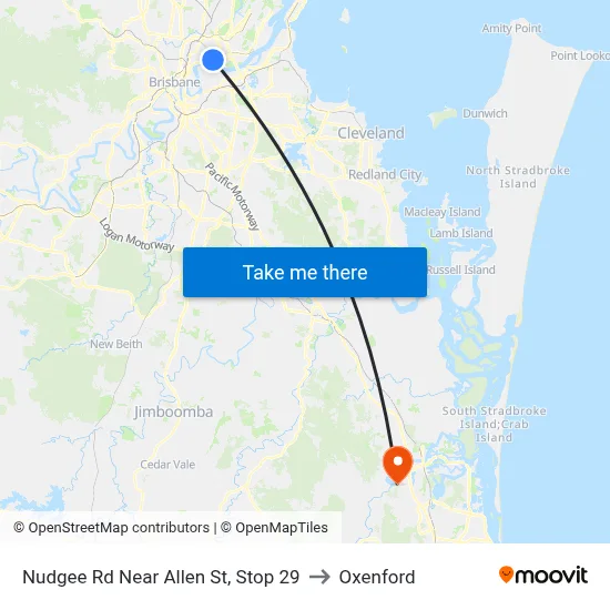 Nudgee Rd Near Allen St, Stop 29 to Oxenford map