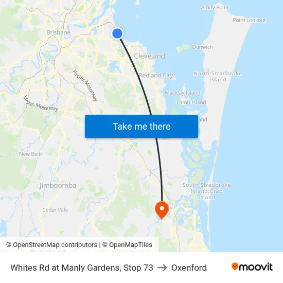 Whites Rd at Manly Gardens, Stop 73 to Oxenford map