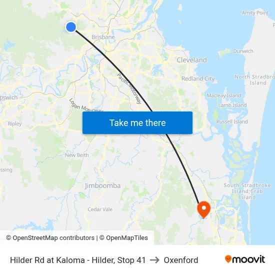 Hilder Rd at Kaloma - Hilder, Stop 41 to Oxenford map