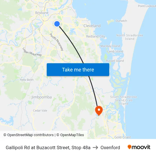 Gallipoli Rd at Buzacott Street, Stop 48a to Oxenford map