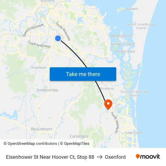 Eisenhower St Near Hoover Ct, Stop 88 to Oxenford map