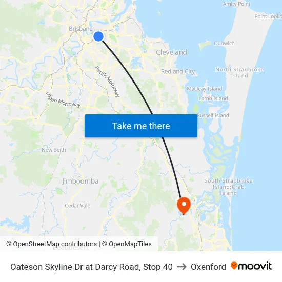 Oateson Skyline Dr at Darcy Road, Stop 40 to Oxenford map