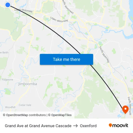 Grand Ave at Grand Avenue Cascade to Oxenford map