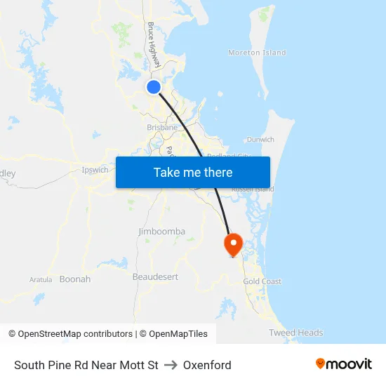 South Pine Rd Near Mott St to Oxenford map