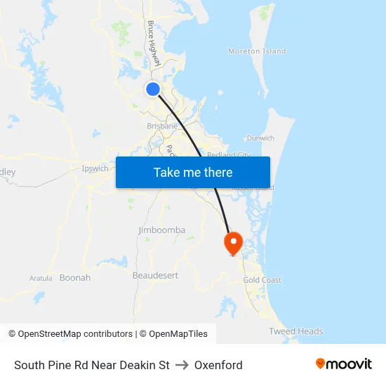 South Pine Rd Near Deakin St to Oxenford map