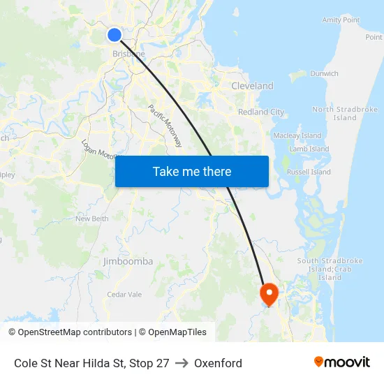 Cole St Near Hilda St, Stop 27 to Oxenford map