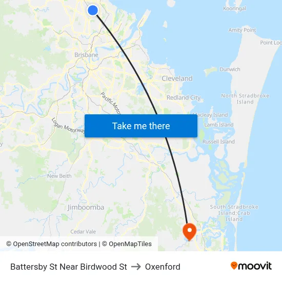 Battersby St Near Birdwood St to Oxenford map
