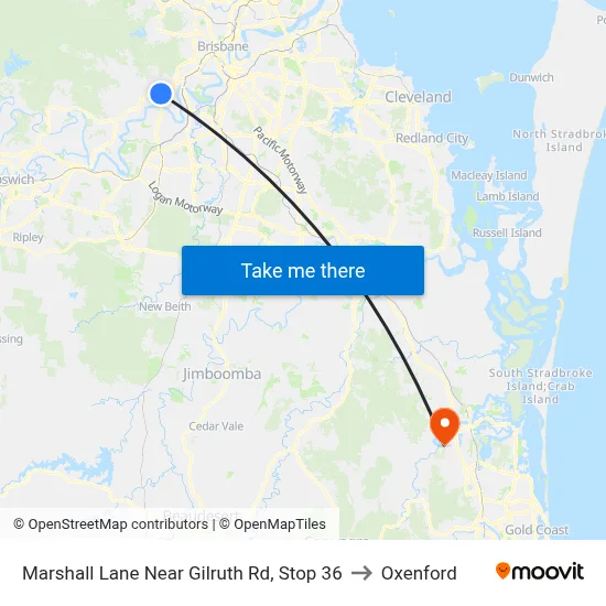 Marshall Lane Near Gilruth Rd, Stop 36 to Oxenford map