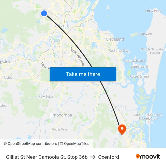 Gilliat St Near Camoola St, Stop 36b to Oxenford map