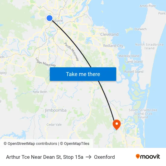 Arthur Tce Near Dean St, Stop 15a to Oxenford map