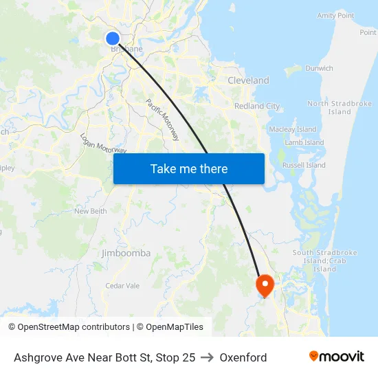 Ashgrove Ave Near Bott St, Stop 25 to Oxenford map