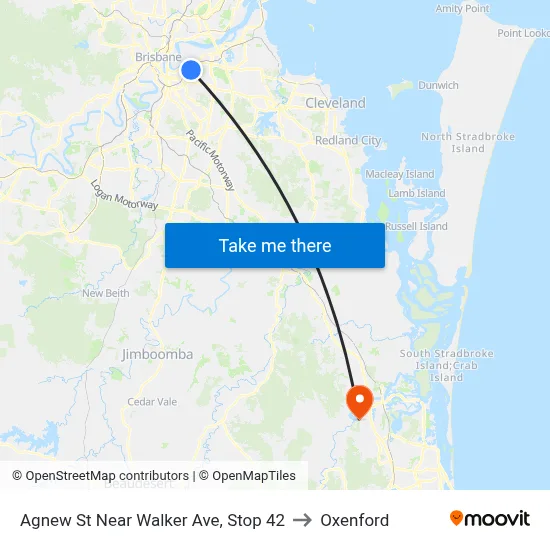 Agnew St Near Walker Ave, Stop 42 to Oxenford map
