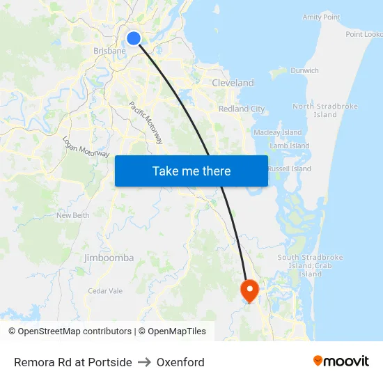 Remora Rd at Portside to Oxenford map