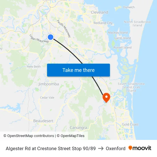 Algester Rd at Crestone Street Stop 90/89 to Oxenford map