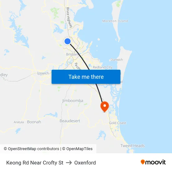 Keong Rd Near Crofty St to Oxenford map