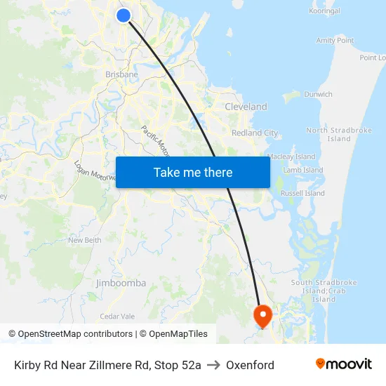 Kirby Rd Near Zillmere Rd, Stop 52a to Oxenford map