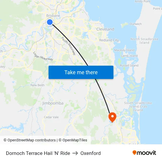 Dornoch Terrace Hail 'N' Ride to Oxenford map