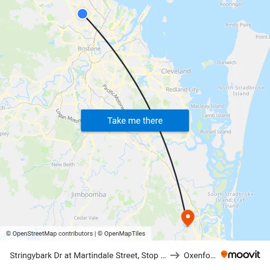 Stringybark Dr at Martindale Street, Stop 47 to Oxenford map