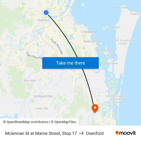 Mclennan St at Marne Street, Stop 17 to Oxenford map