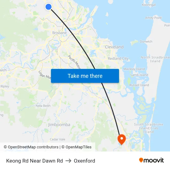 Keong Rd Near Dawn Rd to Oxenford map