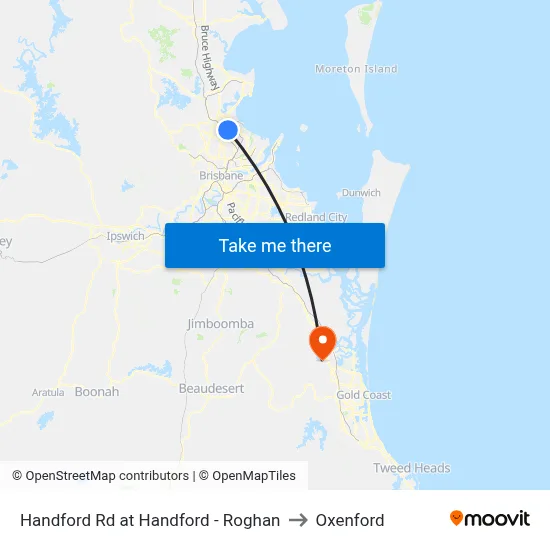 Handford Rd at Handford - Roghan to Oxenford map