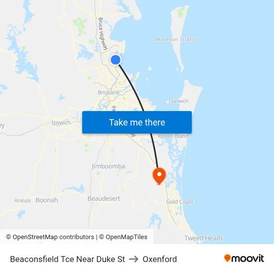 Beaconsfield Tce Near Duke St to Oxenford map