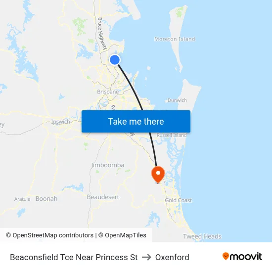 Beaconsfield Tce Near Princess St to Oxenford map