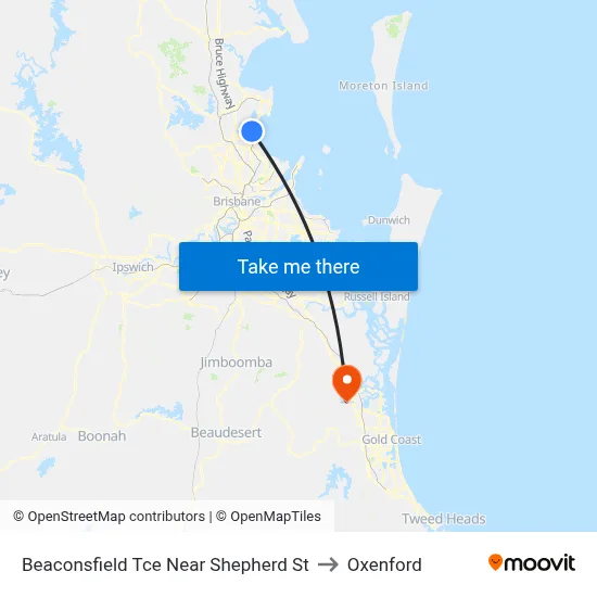Beaconsfield Tce Near Shepherd St to Oxenford map