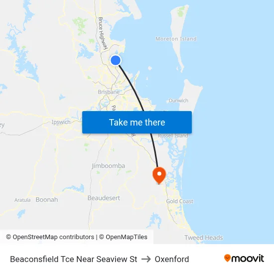 Beaconsfield Tce Near Seaview St to Oxenford map