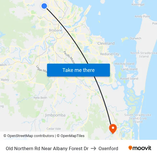 Old Northern Rd Near Albany Forest Dr to Oxenford map