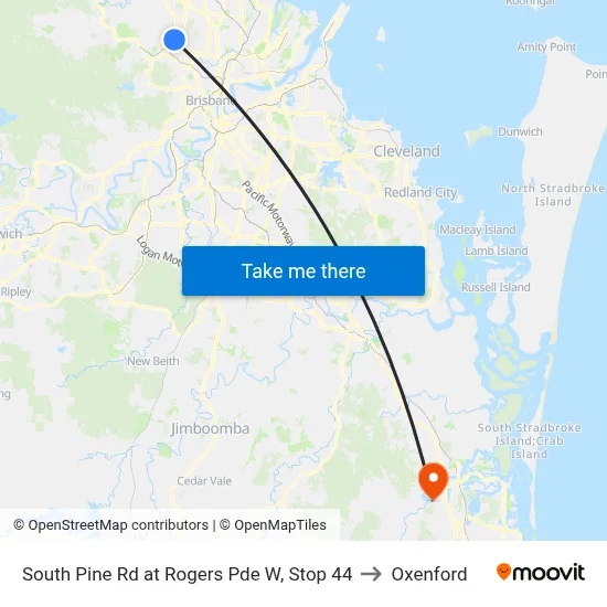 South Pine Rd at Rogers Pde W, Stop 44 to Oxenford map