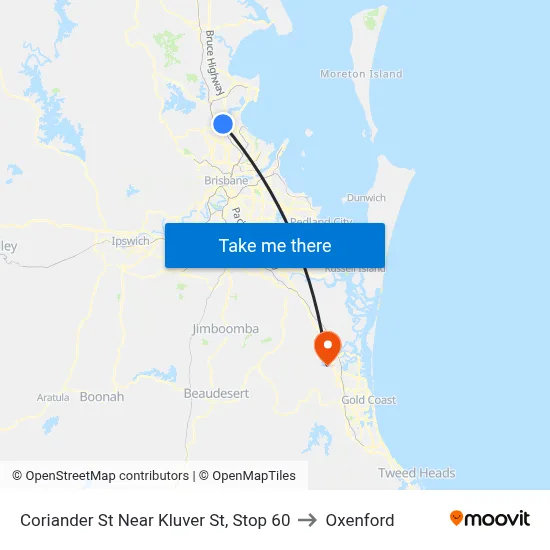 Coriander St Near Kluver St, Stop 60 to Oxenford map