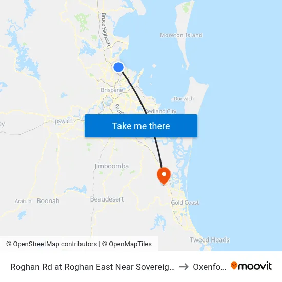 Roghan Rd at Roghan East Near Sovereign Pl to Oxenford map