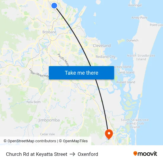 Church Rd at Keyatta Street to Oxenford map