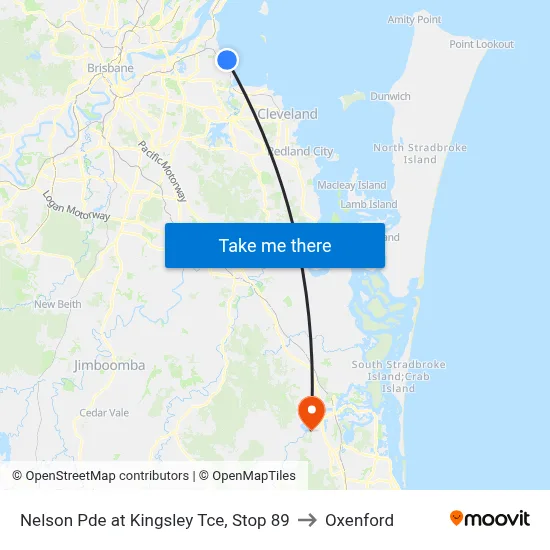 Nelson Pde at Kingsley Tce, Stop 89 to Oxenford map