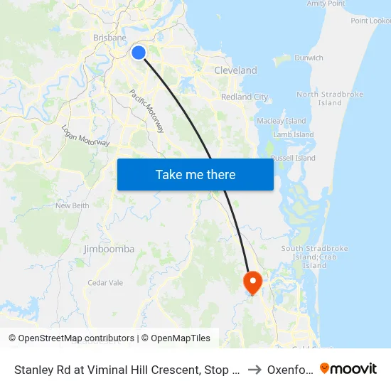 Stanley Rd at Viminal Hill Crescent, Stop 35a to Oxenford map