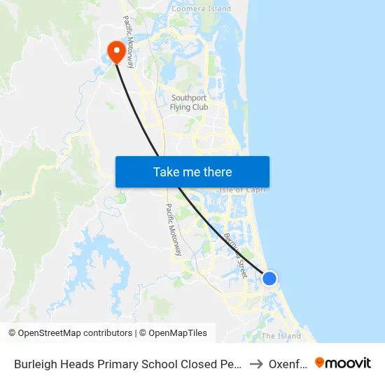 Burleigh Heads Primary School Closed Permanently to Oxenford map