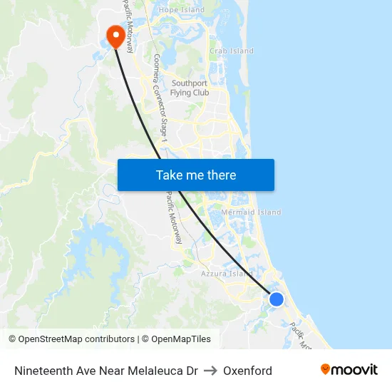 Nineteenth Ave Near Melaleuca Dr to Oxenford map