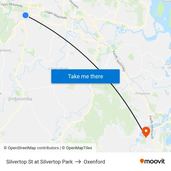 Silvertop St at Silvertop Park to Oxenford map