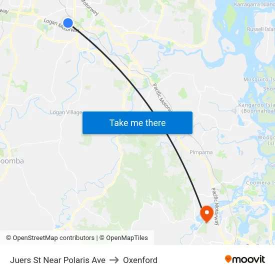 Juers St Near Polaris Ave to Oxenford map
