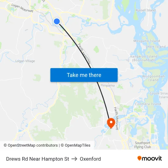 Drews Rd Near Hampton St to Oxenford map