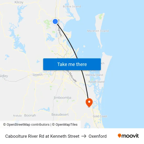 Caboolture River Rd at Kenneth Street to Oxenford map