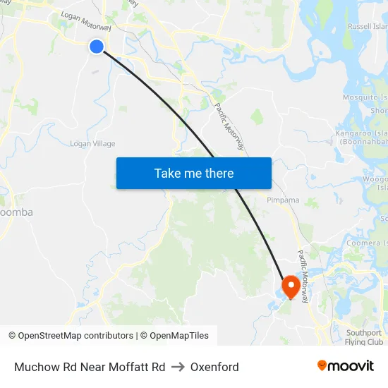 Muchow Rd Near Moffatt Rd to Oxenford map