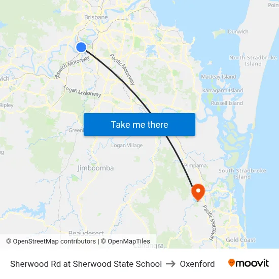 Sherwood Rd at Sherwood State School to Oxenford map