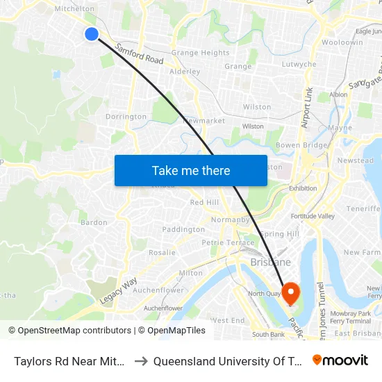 Taylors Rd Near Mitcham St to Queensland University Of Technology map