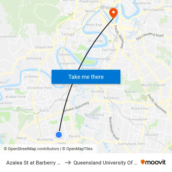 Azalea St at Barberry St, Stop 65 to Queensland University Of Technology map